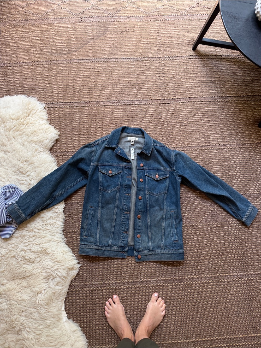 Madewell Oversized Dark Blue Denim Jacket